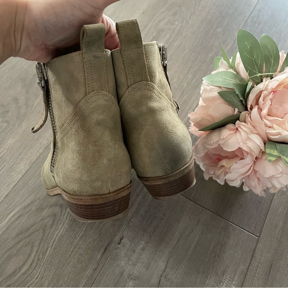 Golden Goose Viand Beige Suede Cowgirl Booties - Picture 7 of 9